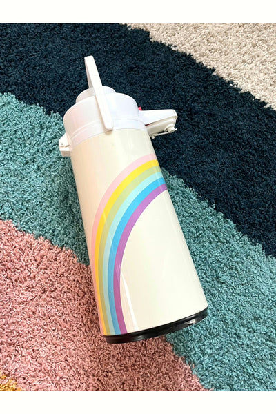 Vintage 70s Pastel Rainbow Airpot
