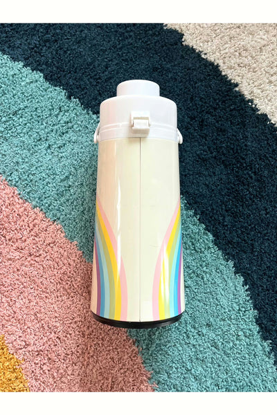 Vintage 70s Pastel Rainbow Airpot