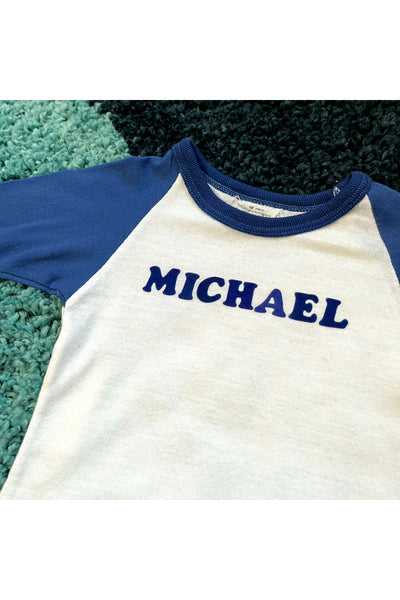 Vintage 70’s Micheal Raglan Tee - Size 12 Mos