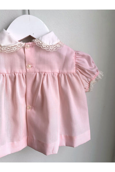 Vintage 50’s Pastel Pink Top - Approx Size 6-9 mos