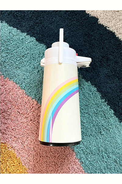 Vintage 70s Pastel Rainbow Airpot