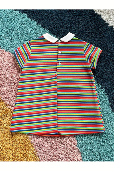 Vintage 70s Kid’s Rainbow Flower Power Dress