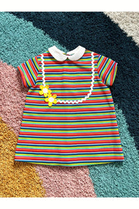 Vintage 70s Kid’s Rainbow Flower Power Dress