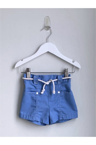 Vintage Baby Blue Rope Waist Shorts - Size 18 Mos.
