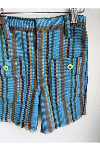 Vintage 70’s Striped Patch Pocket Cut-Off Shorts - Approx 4 or 5