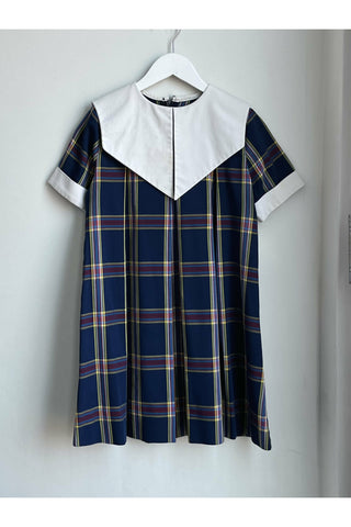 *On hold Vintage 70’s Plaid Pointed Collar Dress - Approx Size 8 or 10