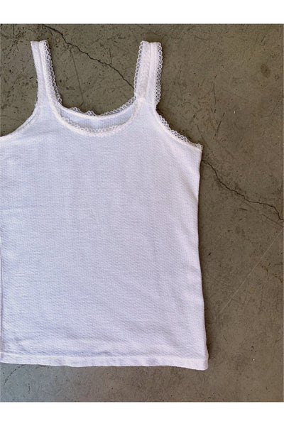 Vintage White Undershirt Tank - Approx Size 4 or 5