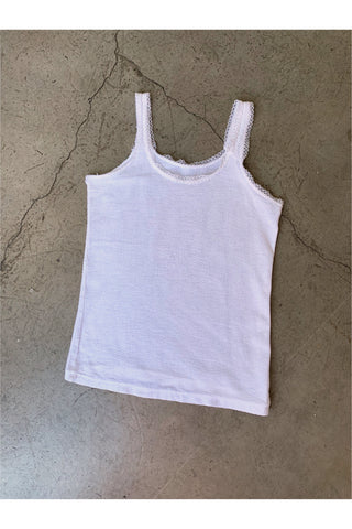 Vintage White Undershirt Tank - Approx Size 4 or 5