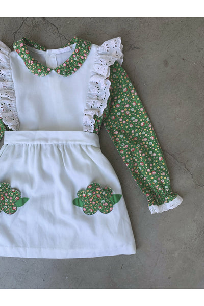 Vintage Nanette Flower Pocket Dress - Approx Size 3 or 4