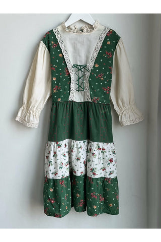 Vintage Gunne Sax-esque Corset Prairie Dress - Size 12 or XXS XS