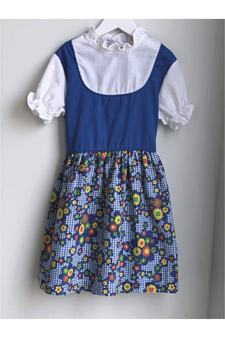Vintage 70’s Cottagecore Flower Power Dress - Size 7