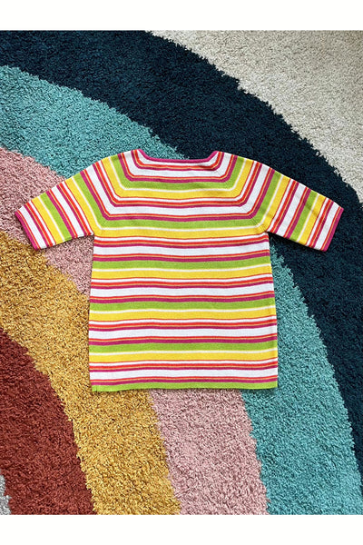 Vintage Y2K Does 60s Day-Glo Knit Top
