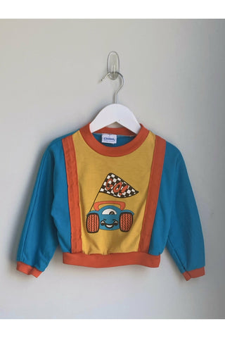 Vintage Race Car Dolman Sleeve Sweatshirt - Size 24 Mos