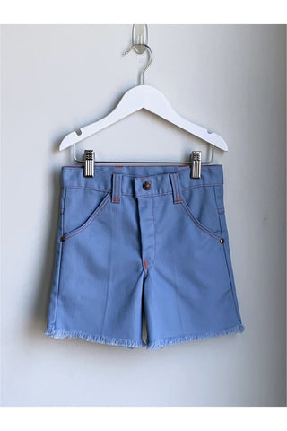 Vintage 70’s Baby Blue Cut Offs w/Orange Stitching - Approx Size 8 or 10